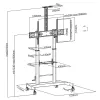 Carrello supporto da terra in acciaio Techly con sostegno regolabile in altezza per TV da 60'' a 100''