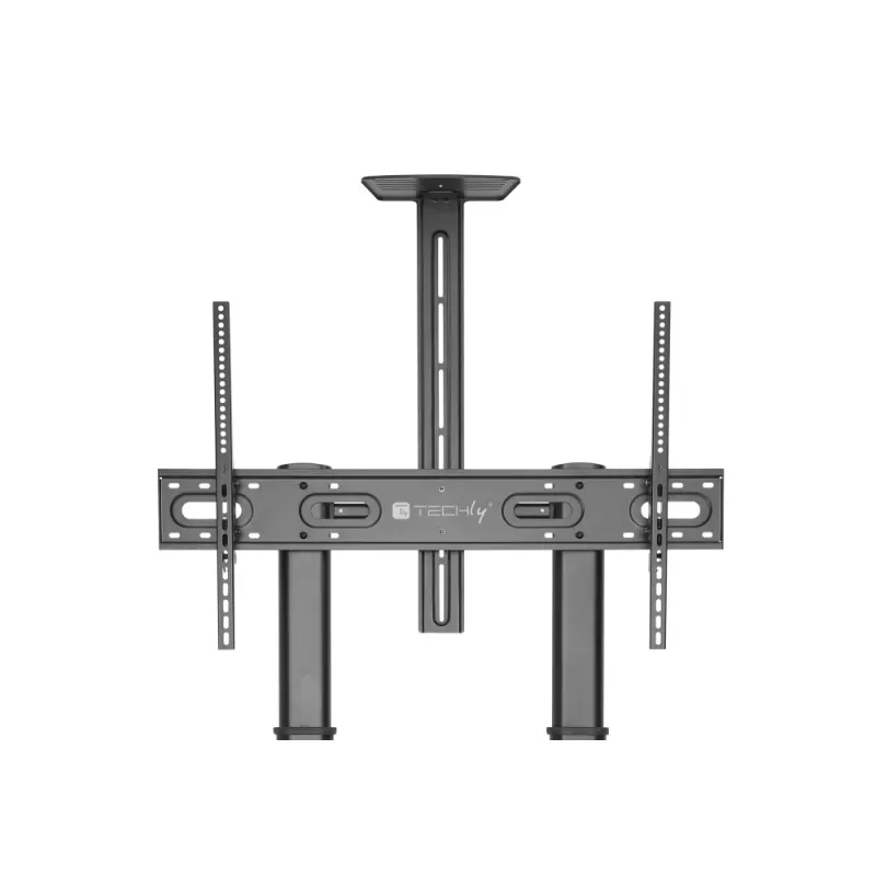Carrello supporto da terra in acciaio Techly con sostegno regolabile in altezza per TV da 60'' a 100''