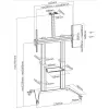 Carrello/supporto multimediale Techly ICA-TR49W bianco per schermo piatto