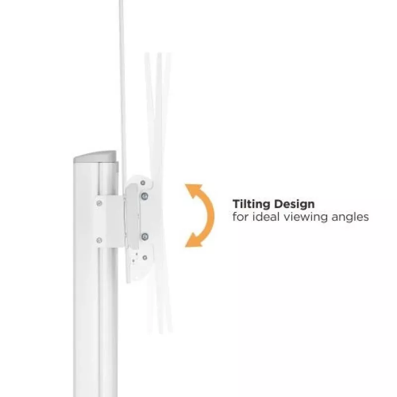 Carrello/supporto multimediale Techly ICA-TR49W bianco per schermo piatto