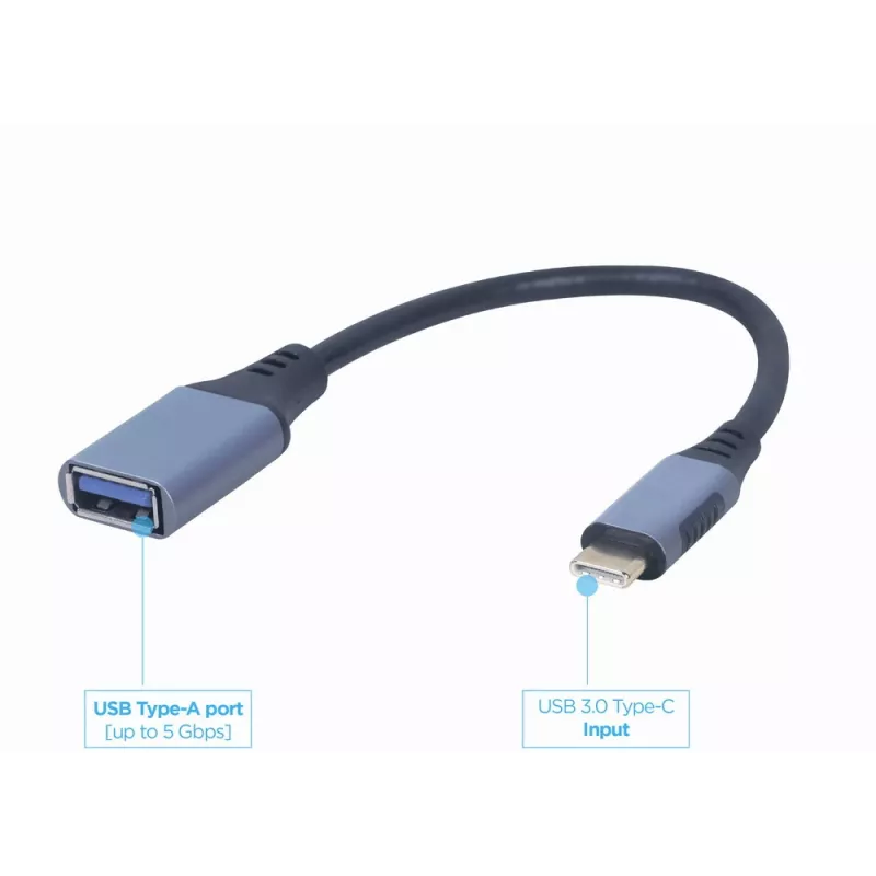 Cavo GEMBIRD USB 3.0 OTG Type-C a USB Type-A (CM/AF), grigio spazio