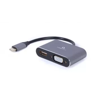 Adattatore GEMBIRD Alt-DP USB Type-C a HDMI + VGA, grigio spazio