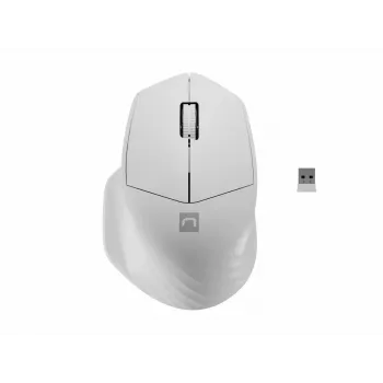 Mouse ottico wireless Bluetooth NATEC Siskin 2 — 1600 DPI, Bluetooth 5.0, per destrorsi, bianco