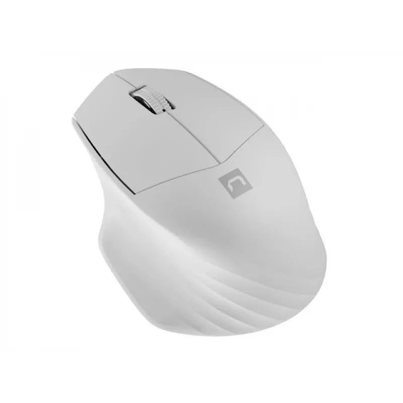 Mouse ottico wireless Bluetooth NATEC Siskin 2 — 1600 DPI, Bluetooth 5.0, per destrorsi, bianco