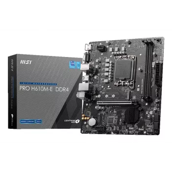 Scheda madre MSI PRO H610M-E DDR4 LGA 1700 micro ATX, Intel H610, 2x DDR4 DIMM, max 64GB, M.2, 4x SATA III, HDMI 2.1