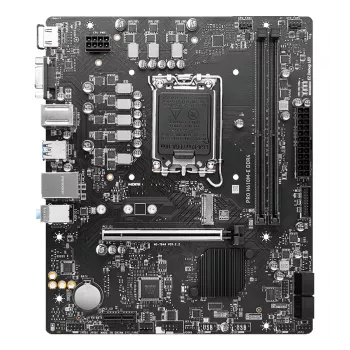 Scheda madre MSI PRO H610M-E DDR4 LGA 1700 micro ATX, Intel H610, 2x DDR4 DIMM, max 64GB, M.2, 4x SATA III, HDMI 2.1