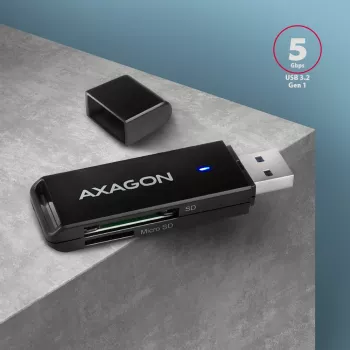 Lettore di schede Axagon CRE-S2N USB 3.2 Gen 1 Type-A nero