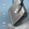 Axagon CRE-S3 lettore di schede esterno USB-A 3.2 Gen 1 3 slot & LUN SD/microSD/CF USB 3.2 Gen 1 (3.1 Gen 1) Type-A grigio