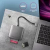 Axagon CRE-S3 lettore di schede esterno USB-A 3.2 Gen 1 3 slot & LUN SD/microSD/CF USB 3.2 Gen 1 (3.1 Gen 1) Type-A grigio