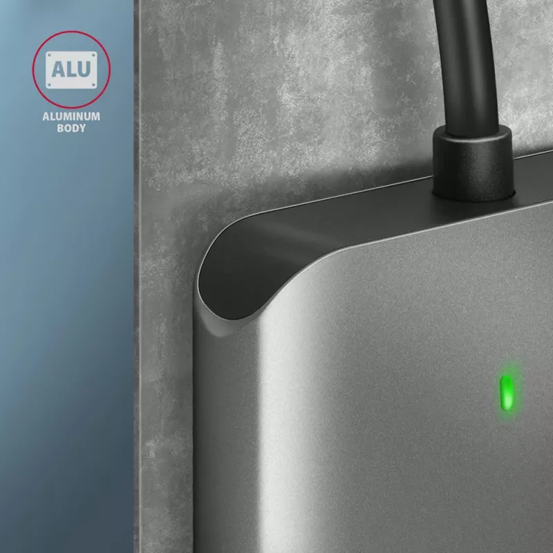 Axagon CRE-S3 lettore di schede esterno USB-A 3.2 Gen 1 3 slot & LUN SD/microSD/CF USB 3.2 Gen 1 (3.1 Gen 1) Type-A grigio