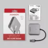 Axagon CRE-S3 lettore di schede esterno USB-A 3.2 Gen 1 3 slot & LUN SD/microSD/CF USB 3.2 Gen 1 (3.1 Gen 1) Type-A grigio