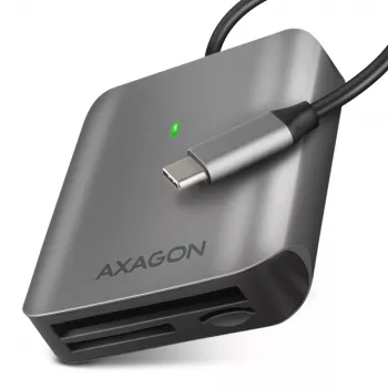 Axagon CRE-S3C lettore di schede di memoria in alluminio high speed USB-C 3.2 Gen 1, 3 slot, UHS-II