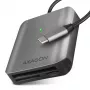 Axagon CRE-S3C lettore di schede di memoria in alluminio high speed USB-C 3.2 Gen 1, 3 slot, UHS-II