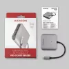 Axagon CRE-S3C lettore di schede di memoria in alluminio high speed USB-C 3.2 Gen 1, 3 slot, UHS-II