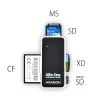 Axagon CRE-X1 lettore di schede esterno 5 slot, CF, CF Type II, MMC, MMC Mobile, MMCmicro, MS Duo, MS PRO, Memory Stick (MS), MicroDrive, MicroSD...,