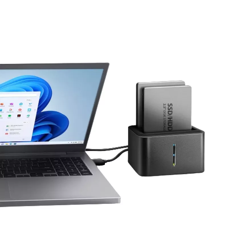 Axagon ADSA-D25 docking station mini SuperSpeed USB DUAL per SSD/HDD 2.5 pollici