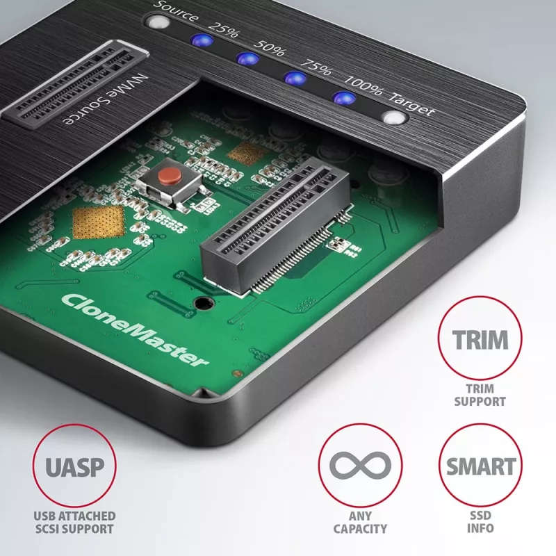 Axagon ADSA-M2C SuperSpeed USB-C 10Gbps Dock doppio M.2 NVMe