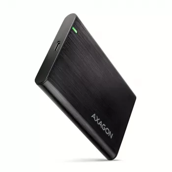 Case per HDD/SSD 2,5 pollici AXAGON EE25-A6C — SATA, USB 3.2 Gen 1 (Type-C & Type-A), alluminio, nero