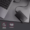 Case per HDD/SSD 2,5 pollici AXAGON EE25-A6C — SATA, USB 3.2 Gen 1 (Type-C & Type-A), alluminio, nero