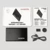 Case per HDD/SSD 2,5 pollici AXAGON EE25-A6C — SATA, USB 3.2 Gen 1 (Type-C & Type-A), alluminio, nero