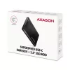 Case per HDD/SSD 2,5 pollici AXAGON EE25-A6C — SATA, USB 3.2 Gen 1 (Type-C & Type-A), alluminio, nero