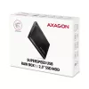 Case per HDD/SSD AXAGON EE25-A6M — SATA 2,5 pollici, USB 3.2 Gen 1 (5 Gbit/s), Micro-USB B a USB Type-A, alluminio, nero