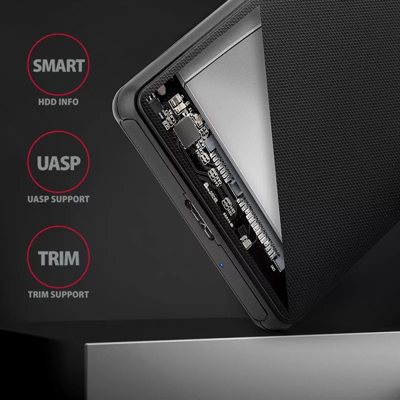Axagon EE25-SL box esterno senza viti USB 3.2 Gen 1 - SATA 6G per SSD/HDD 2,5 pollici