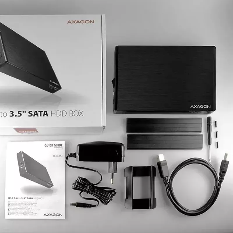 Axagon EE35-XA3 case esterno compatto in alluminio USB 3.2 Gen 1 SATA per dischi 3,5 pollici