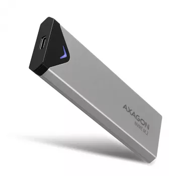 Axagon EEM2-UG2 case esterno in metallo USB-C 10Gbps per SSD M.2 NVMe. Argento