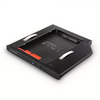 Axagon RSS-CD09 telaio di montaggio per SSD/HDD 2,5 pollici per slot DVD 9,5 mm LED ALU schede di interfaccia/adattatori interni SATA