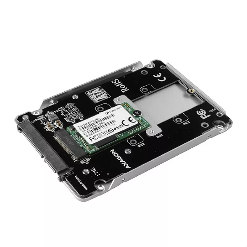 Axagon RSS-M2SD box interna in ALU 2,5 pollici SATA - SSD M.2 SATA, argento