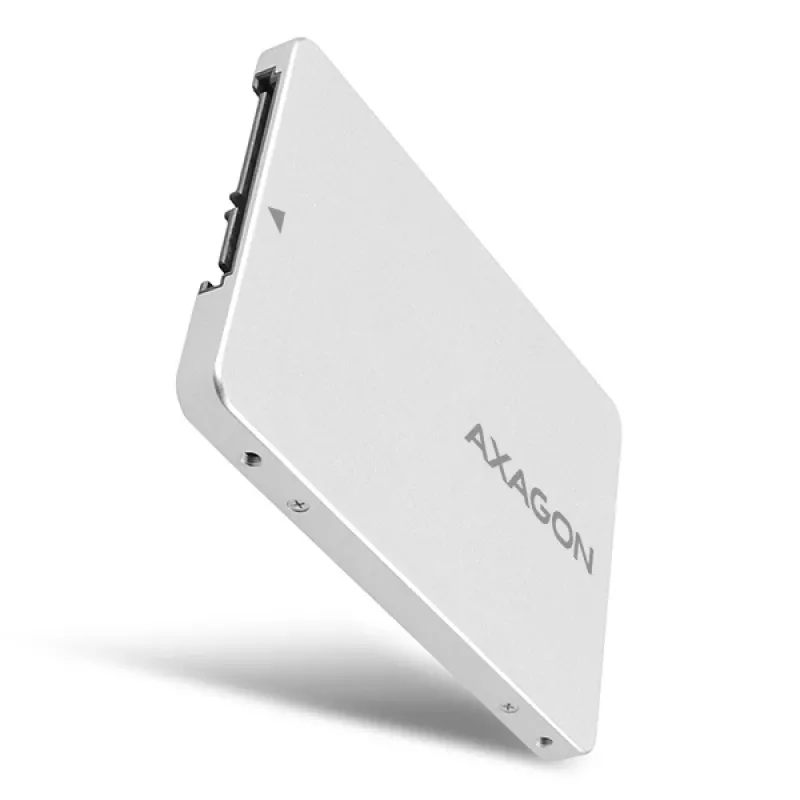 Axagon RSS-M2SD box interna in ALU 2,5 pollici SATA - SSD M.2 SATA, argento