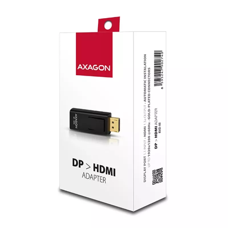 Convertitore di genere per cavi Axagon RVD-HI DisplayPort a HDMI nero