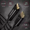 Axagon RVD-HI14C2 cavo DisplayPort -> HDMI 1.4 1,8m, 4K/30Hz