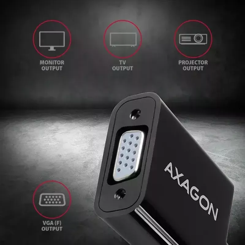 Axagon RVH-VGN adattatore HDMI -> VGA FullHD, 1920x1200