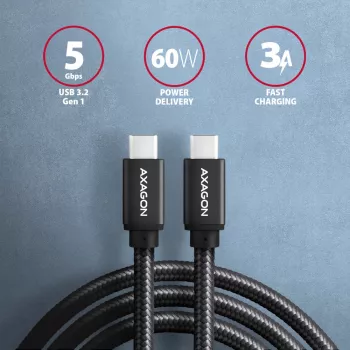 Axagon BUCM3-CM10AB SPEED cavo USB-C <> USB-C 3.2 Gen 1 1 m