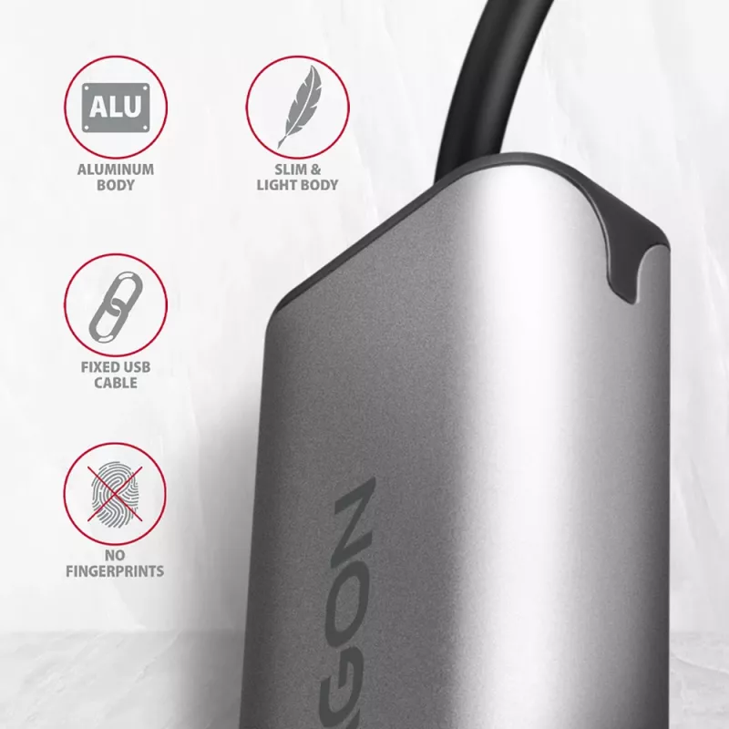 AXAGON ADE-25R adattatore da USB-A 3.2 Gen 1 a 2,5 Gigabit Ethernet, grigio