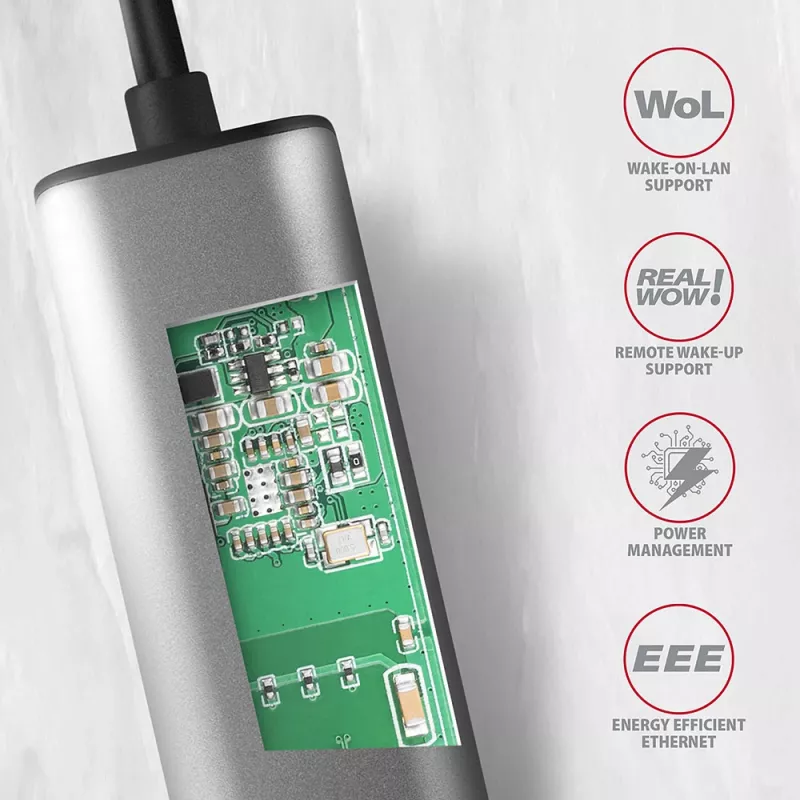 AXAGON ADE-25R adattatore da USB-A 3.2 Gen 1 a 2,5 Gigabit Ethernet, grigio