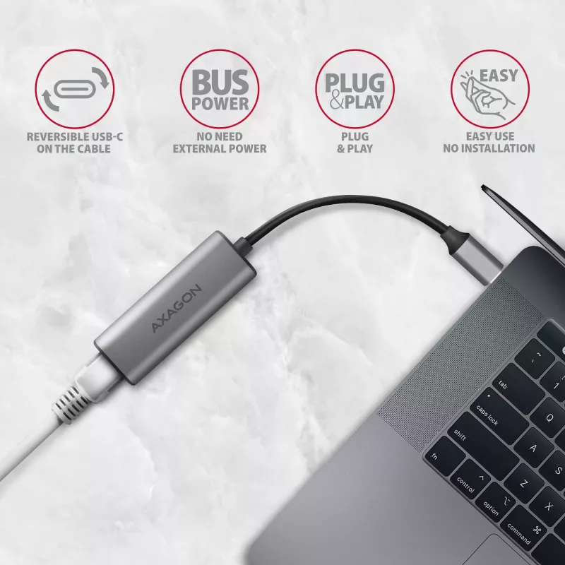 Axagon ADE-25RC adattatore SuperSpeed USB-C 2,5 Gigabit Ethernet