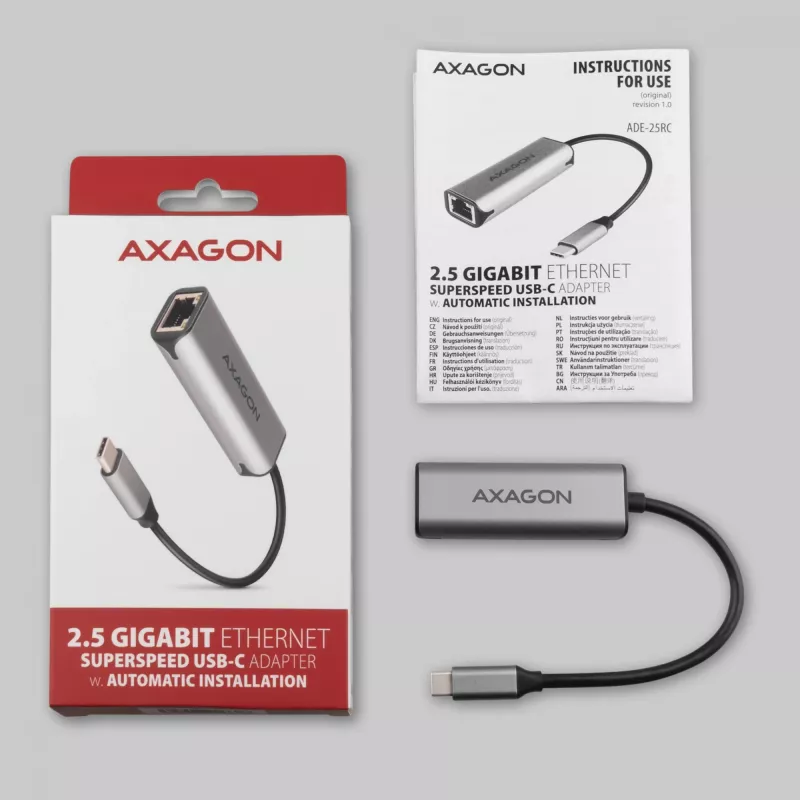 Axagon ADE-25RC adattatore SuperSpeed USB-C 2,5 Gigabit Ethernet