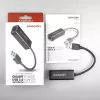 Axagon ADE-SR adattatore USB-A Gigabit Ethernet, con filo, USB, Ethernet, 1000 Mbit/s, nero