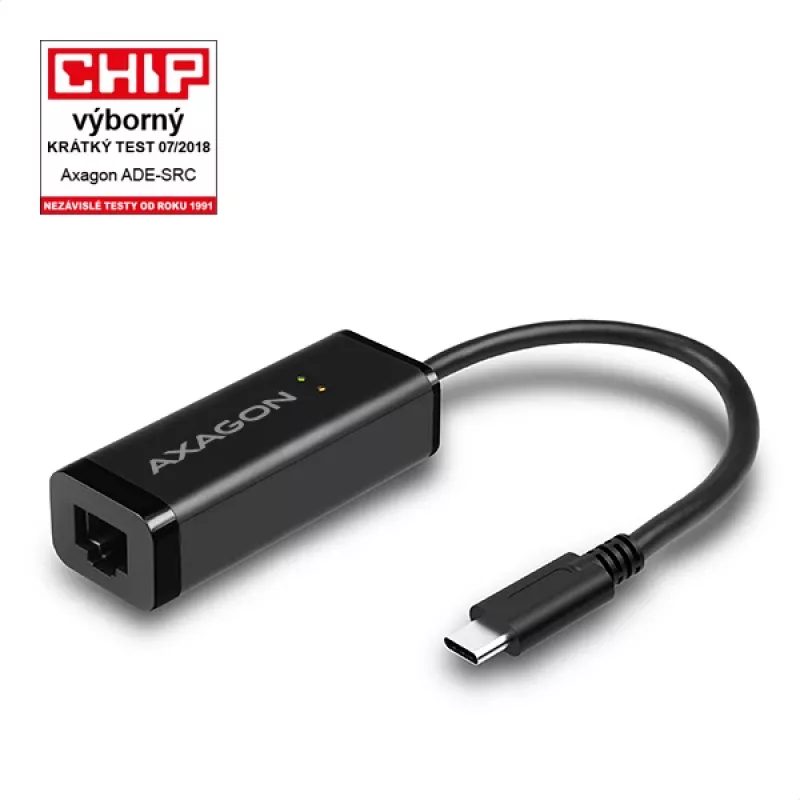 Axagon ADE-SRC adattatore USB-C Gigabit Ethernet, con filo, USB Type-C, Ethernet, 1000 Mbit/s, nero