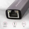 AXAGON Adattatore USB 3.2 Gen 1 Type-A a Gigabit Ethernet ADE-TR — 10/100/1000 Mbps, metallo grigio titanio, 5000 Mbit/s