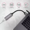 AXAGON Adattatore USB 3.2 Gen 1 Type-A a Gigabit Ethernet ADE-TR — 10/100/1000 Mbps, metallo grigio titanio, 5000 Mbit/s
