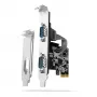 Axagon PCEA-S2N PCIe - adattatore 2x seriale 250 kbps con SP & LP