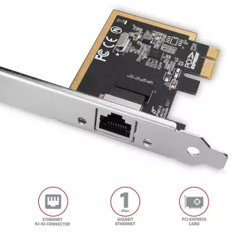 Axagon PCEE-GRF PCIe - adattatore Gigabit Ethernet Realtek 8111F incl. SP & LP