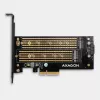 Axagon PCEM2-D PCIe x4 - adattatore per slot M.2 NVMe M-Key + SATA B-Key con SP & LP