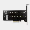 Axagon PCEM2-D PCIe x4 - adattatore per slot M.2 NVMe M-Key + SATA B-Key con SP & LP