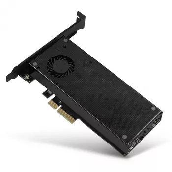 Axagon PCEM2-DC PCIe x4 - adattatore per slot M.2 NVMe M-Key + SATA B-Key con dissipatore, SP & LP