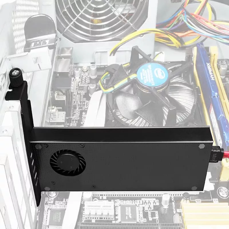 Axagon PCEM2-DC PCIe x4 - adattatore per slot M.2 NVMe M-Key + SATA B-Key con dissipatore, SP & LP